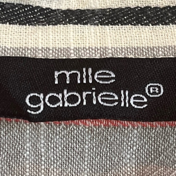 Mlle Gabrielle Vertical Striped Shirt Dress Sz XL Button Up Spring Easter Colors - Picture 6 of 15